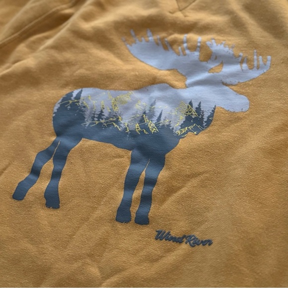 Wind River Sweatshirt Moose Graphic Cabin Core Cottagecore Gorpcore Cozy Boho - Picture 4 of 6